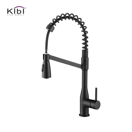 Kibi Largo Single Handle Pull Down Kitchen Sink Faucet KKF2006MB